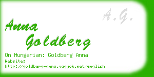 anna goldberg business card